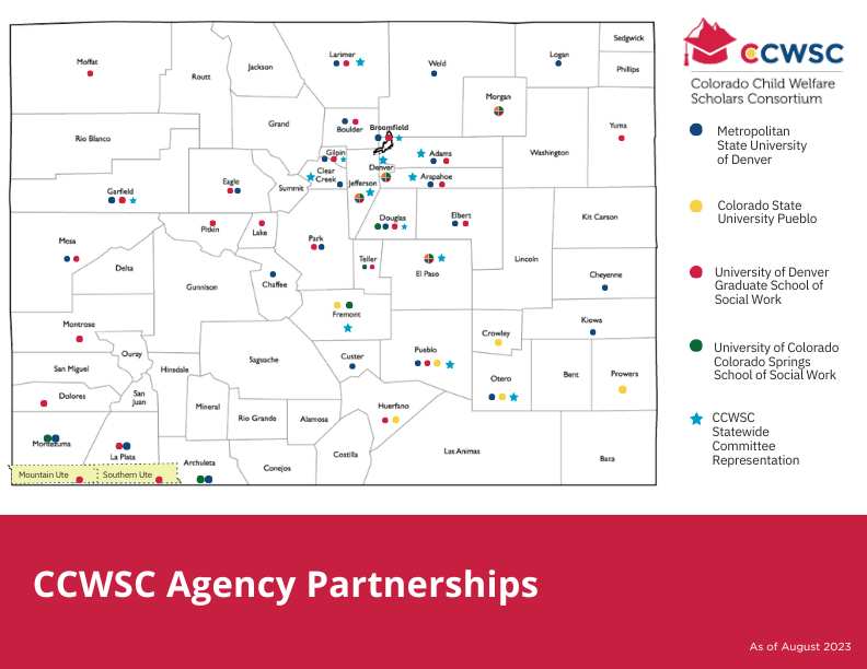 CCWSC University & County Partnerships Map