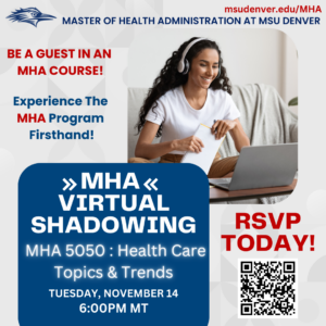 MHA Shadowing Event November 14
