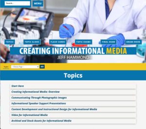Creating Informational Media website screenshot