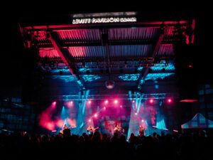 Flor de Toloache performing onstage at Levitt Pavilion