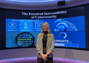 Juliette Martin presented on The Perceived Inaccessibility of Cybersecurity and placed 2nd at the 3-Minute Talk Preliminary Round on 9/30/23.
