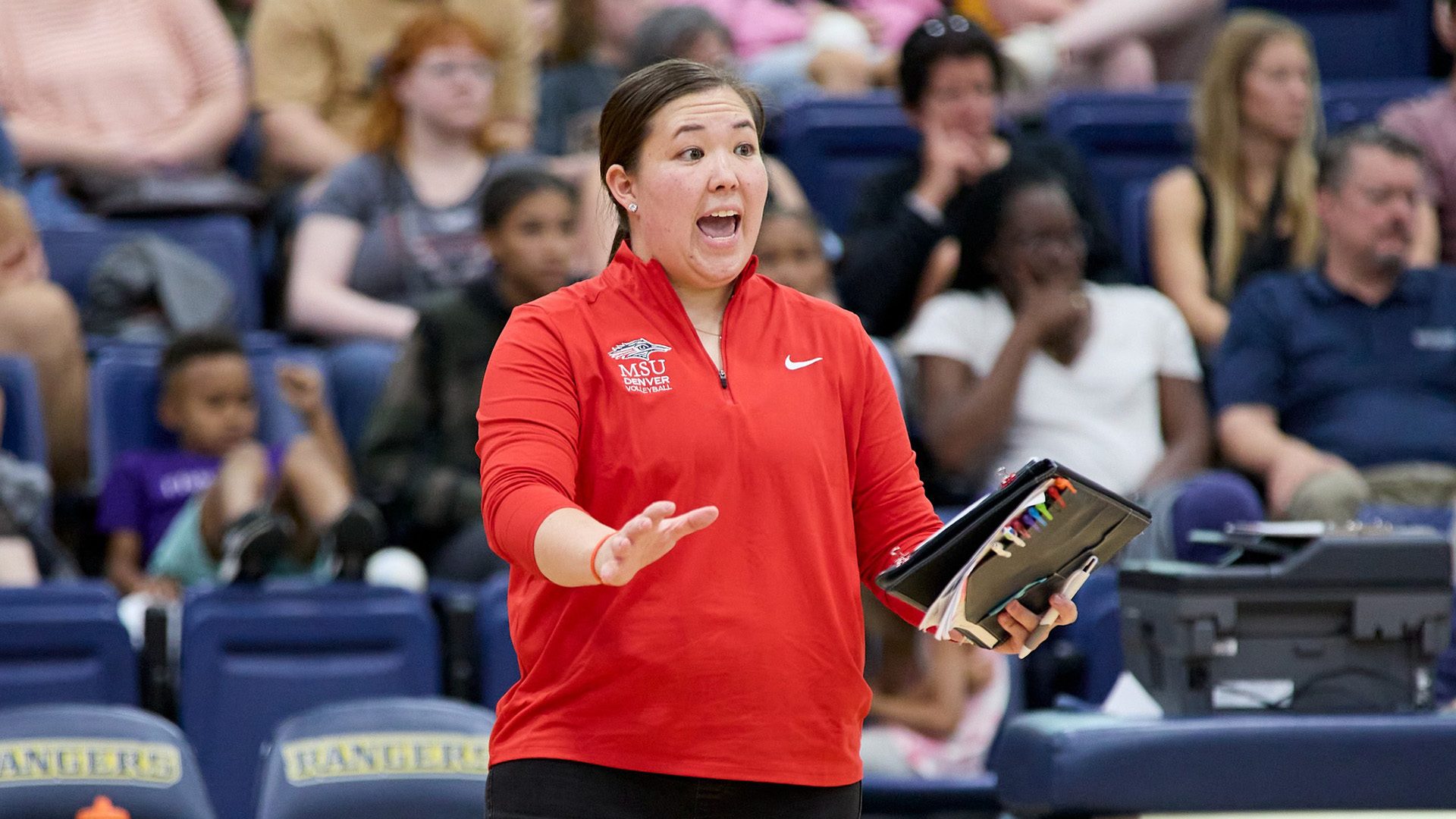 Associate women's volleyball coach Amy Watanabe