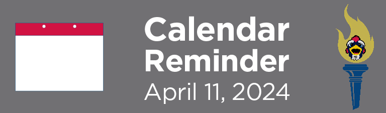 Calendar Reminder April 11, 2024 graphic