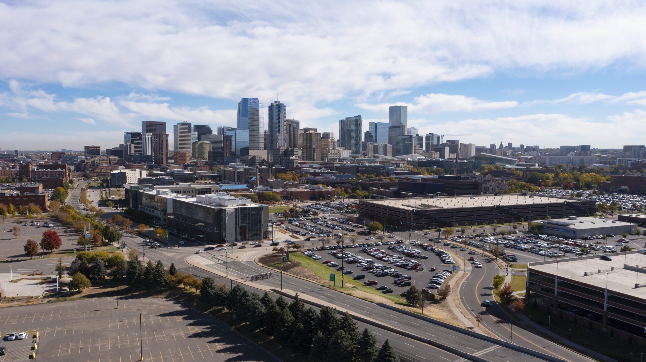 Auraria Campus fall aerials.