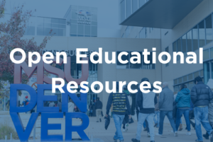 Open Educational Resources over MSU Denver JSSB graphic.