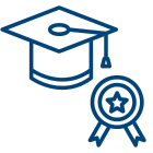 Cap and badge icon