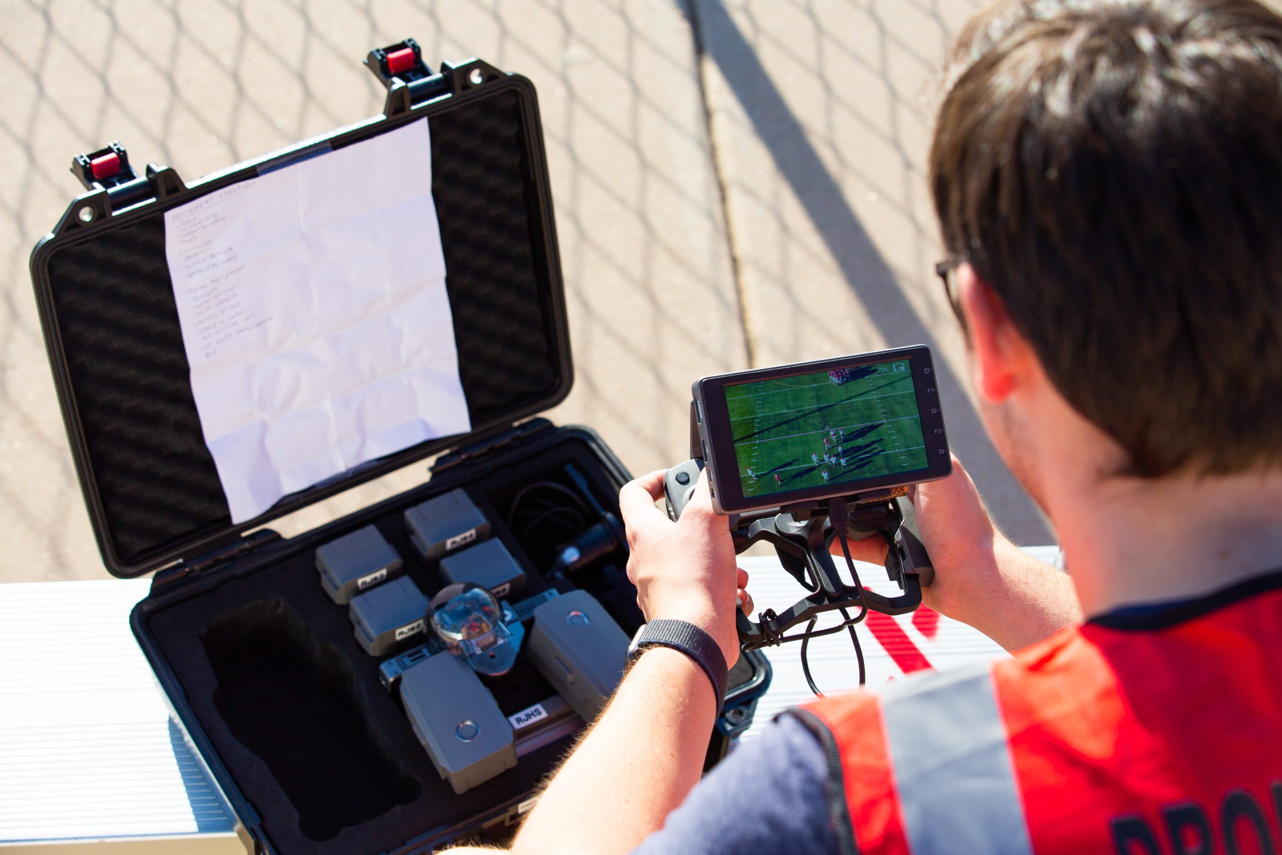 MSU Denver alum Collin Caffrey and his company Angel Hawk, LLC, uses drone technology to cover high school sports.