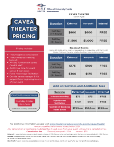 CAVEA theater price sheet. Please contact us for more information.