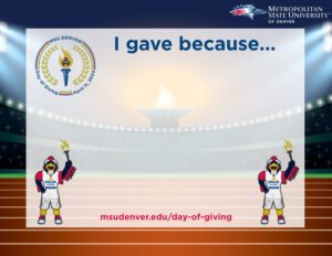 Day of Giving 2024 image with a place for people to write underneath the text, I gave because...