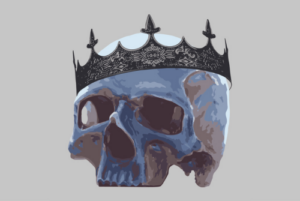 Skull with a crown