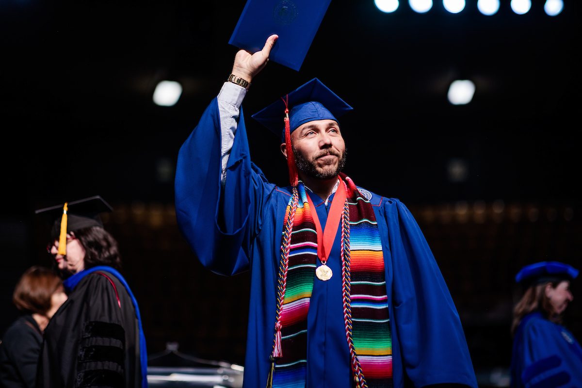 MSU Denver celebrates the morning commencement ceremony on Friday, Dec. 15, 2023 at the Denver Coliseum.