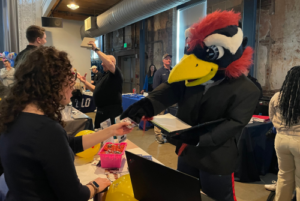 Rowdy the mascot networking