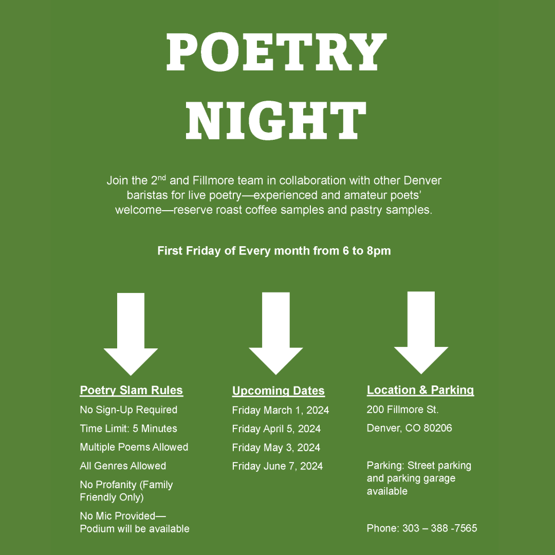 Flyer for poetry reading/slam