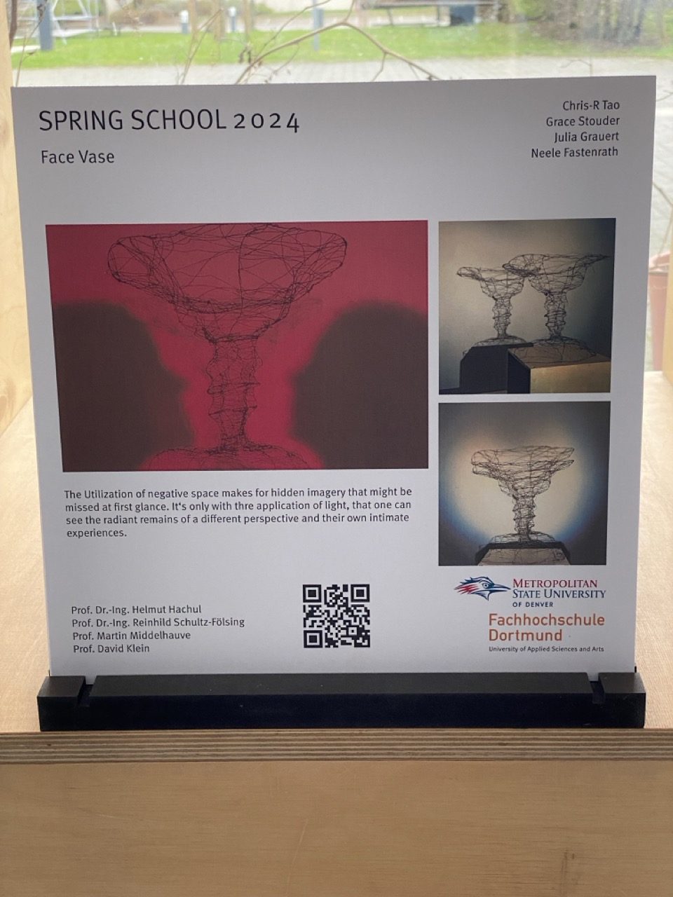 Poster of 'Face Vase' ideations created by students