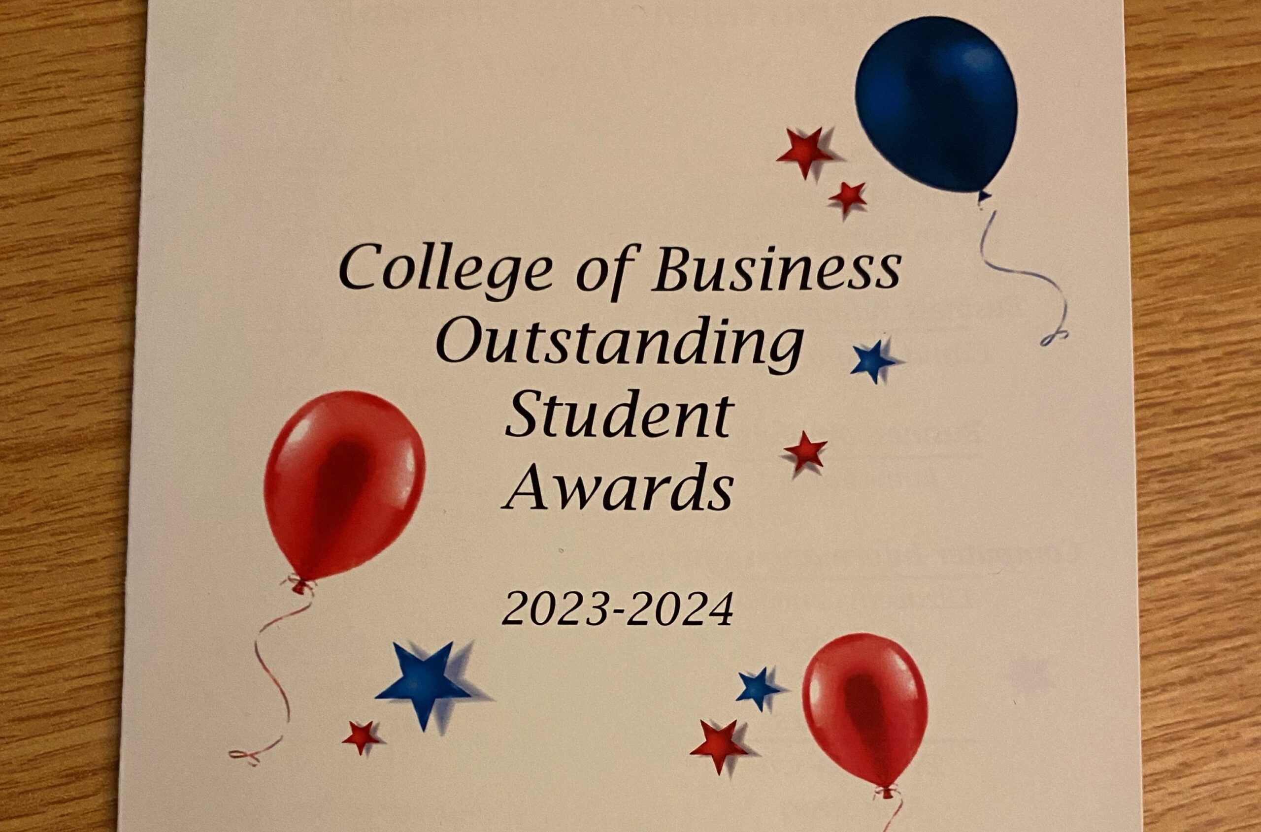 CBUS Outstanding Student Awards 2023-2024 program
