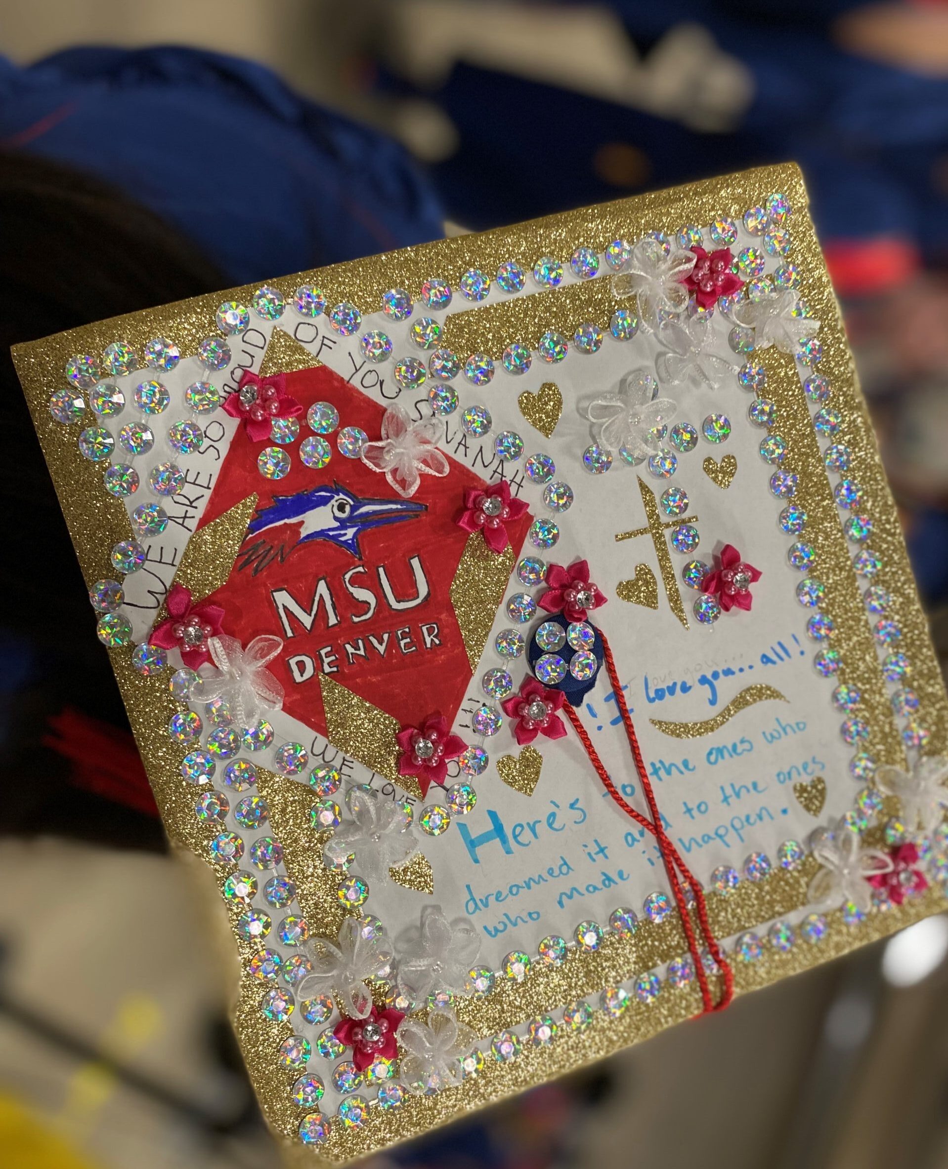 Spring 2024 Commencement - undergraduate accounting student's decorated mortar board