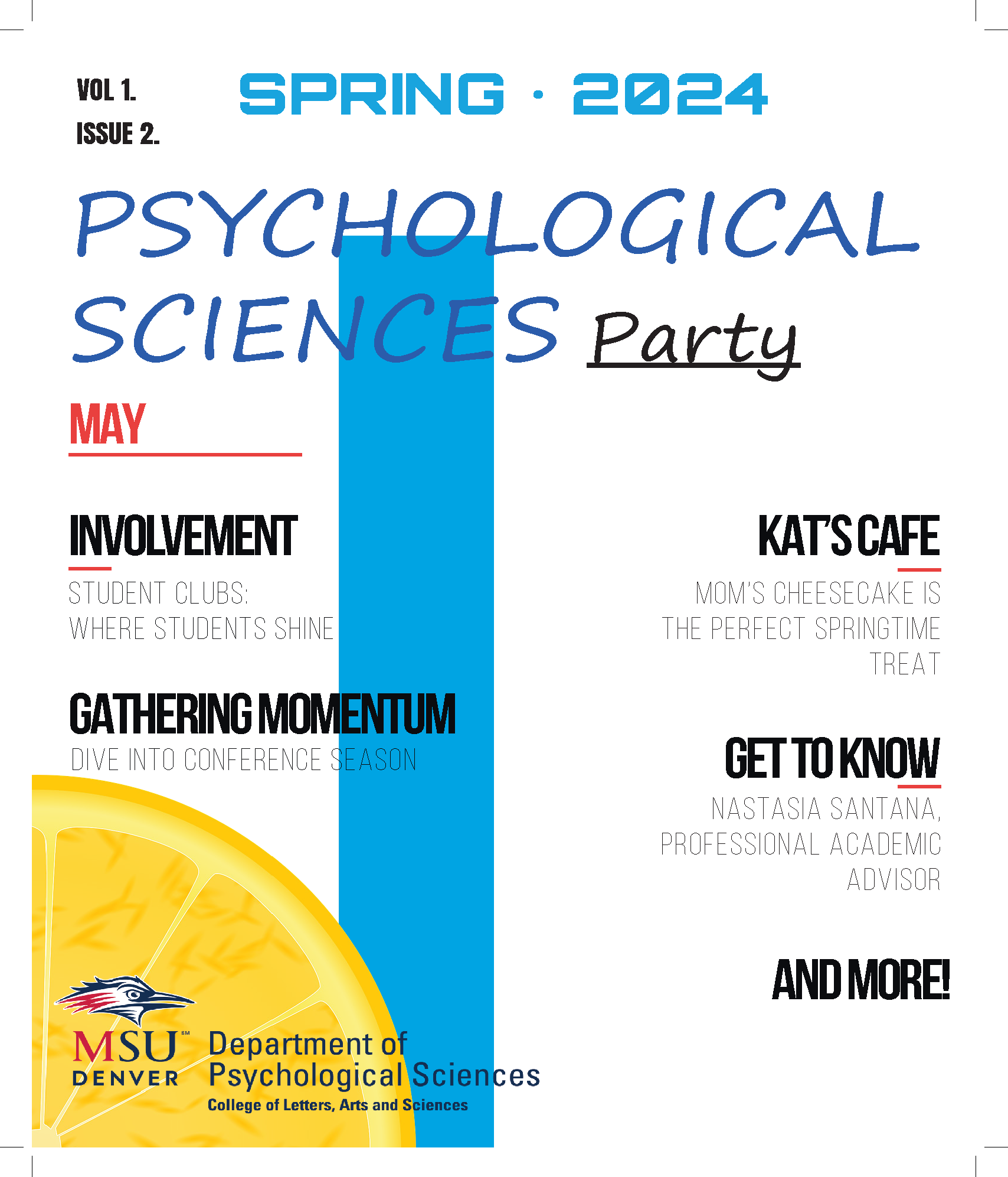 Cover of spring 2024 annual newsletter titled, 