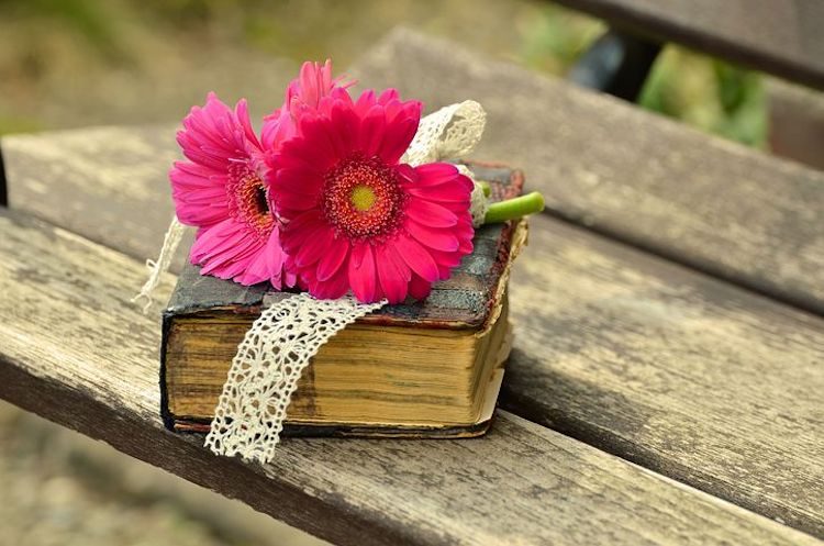 book with flower