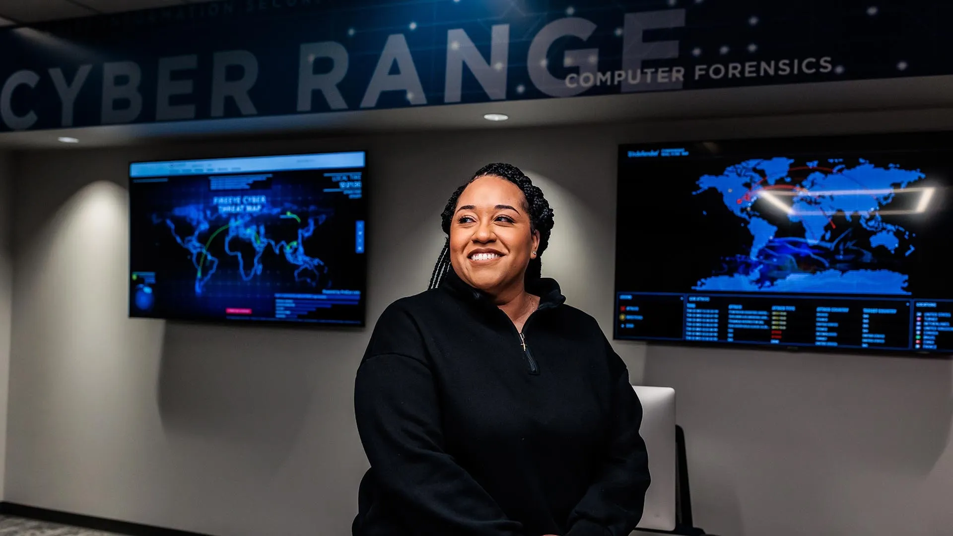 Niquete Dominique at The Cybersecurity Center, Cyber Range.