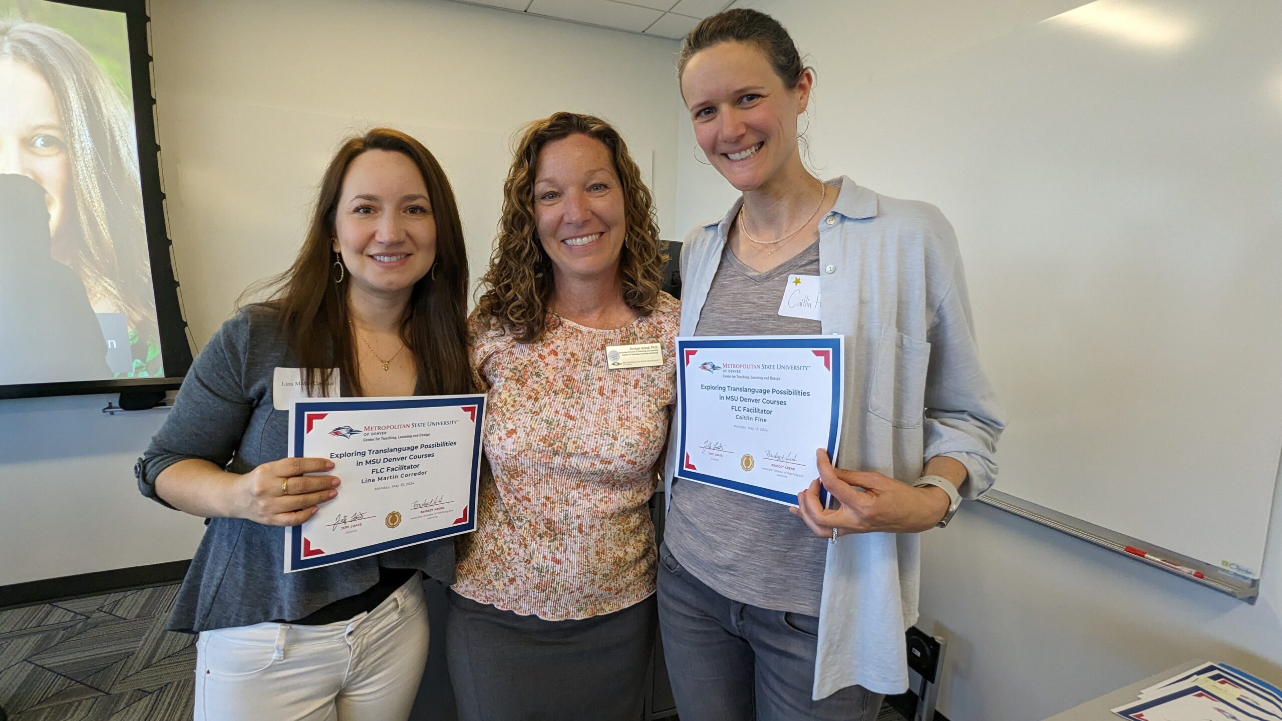 FLC facilitators being recognized during Celebration of Faculty