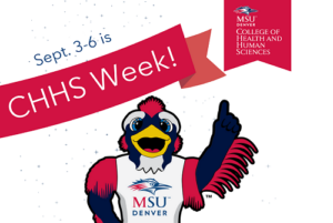 CHHS week with Rowdy illustration giving thumbs up.