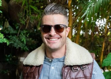 Stephen Lease headshot, with goodr sunglasses