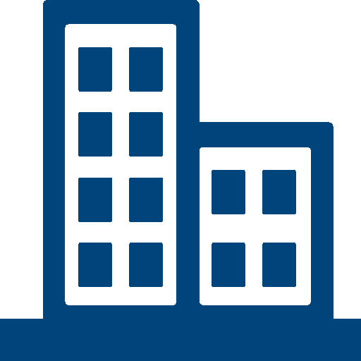 Blue building icon