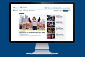 Graphic of computer monitor showing new Early Bird homepage.