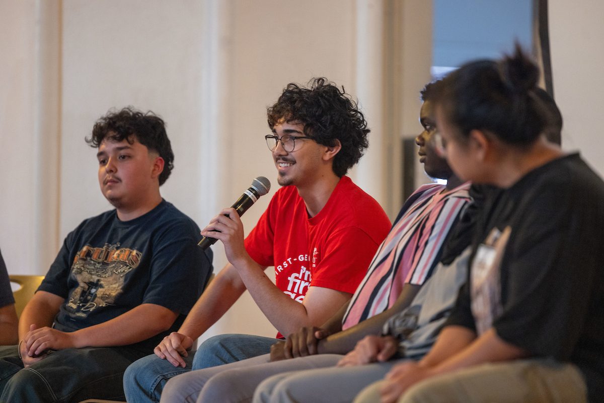 Students speaking during a Pathways to Possible event