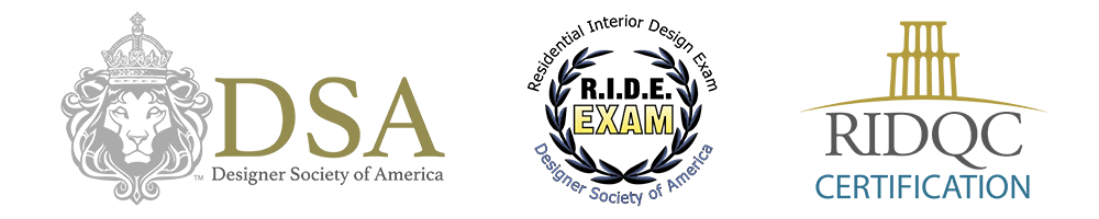 Designer Society of America, RIDE Exam, and RIDQC Certification logos.