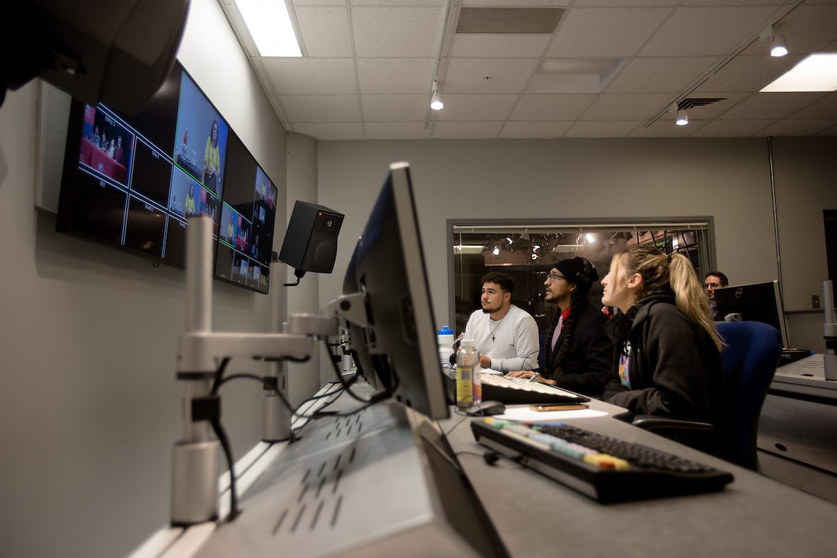MSU Denver students use their studio on campus to film a forum