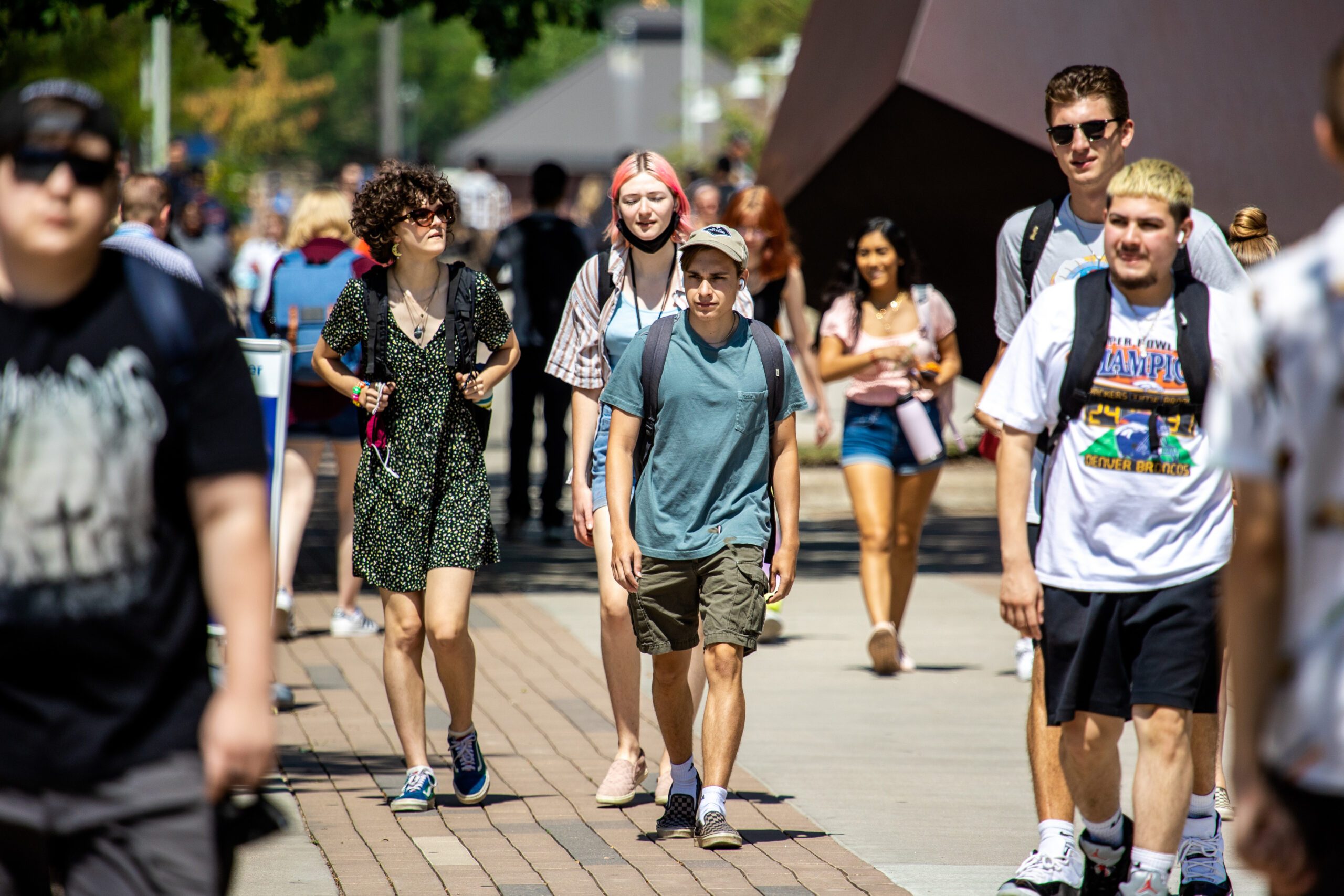 The Auraria Campus was bustling with students the first week of classes starting Aug. 23, 2021.
