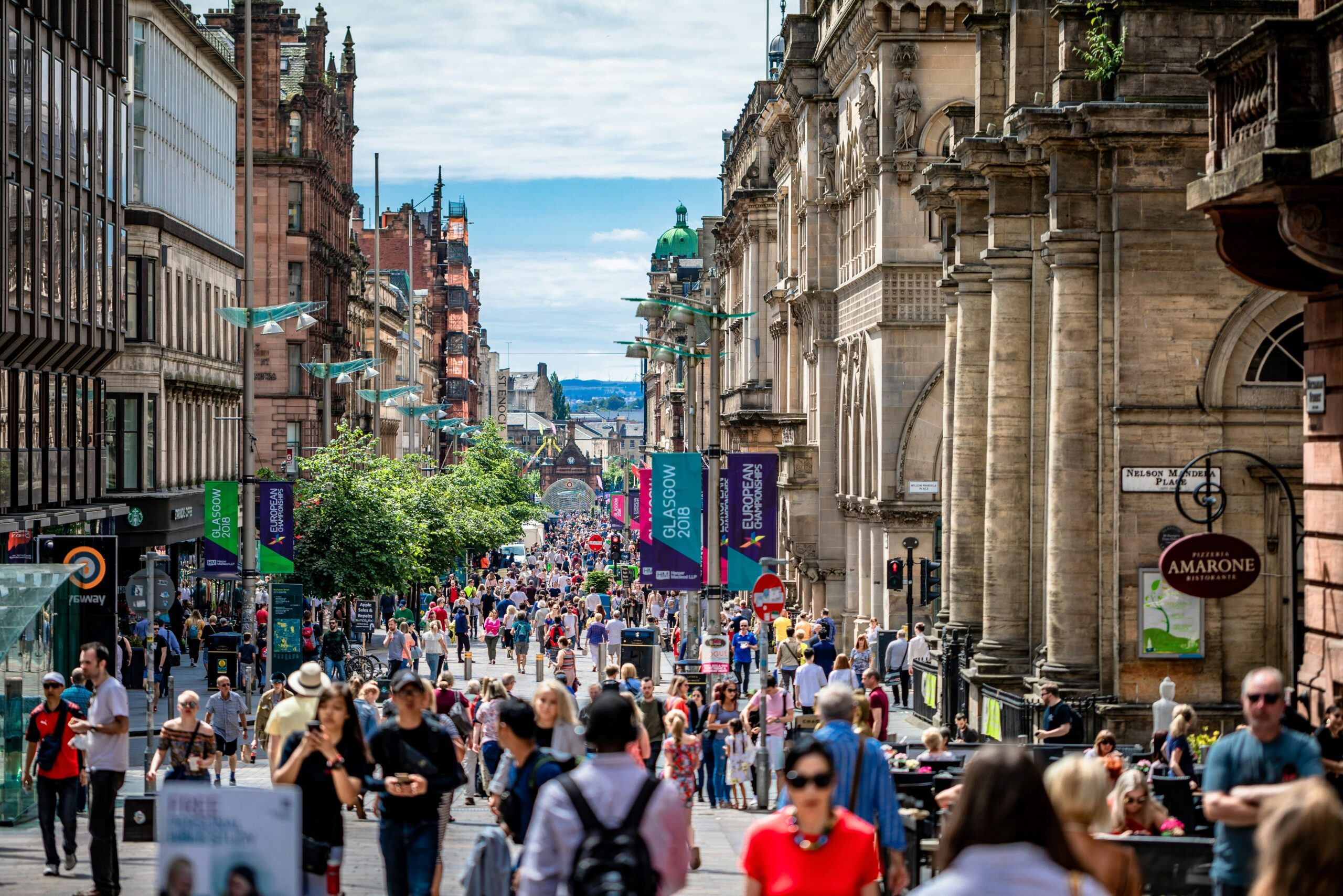The MSU Denver Office of International Studies offers programs in downtown Glasgow, pictured here on the main strip.