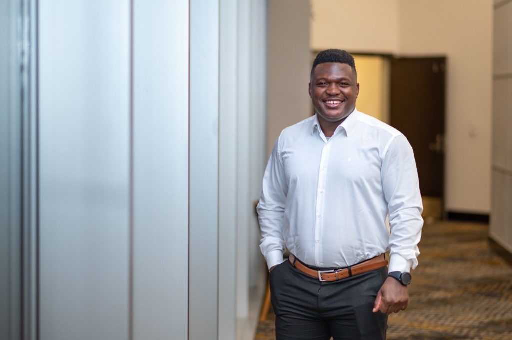 Emile Nkwagoh pictured at MSU Denver Springhill Suites Downtown