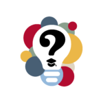 Cartoon question mark in a light bulb