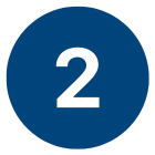 a blue icon with the number 2 in white text