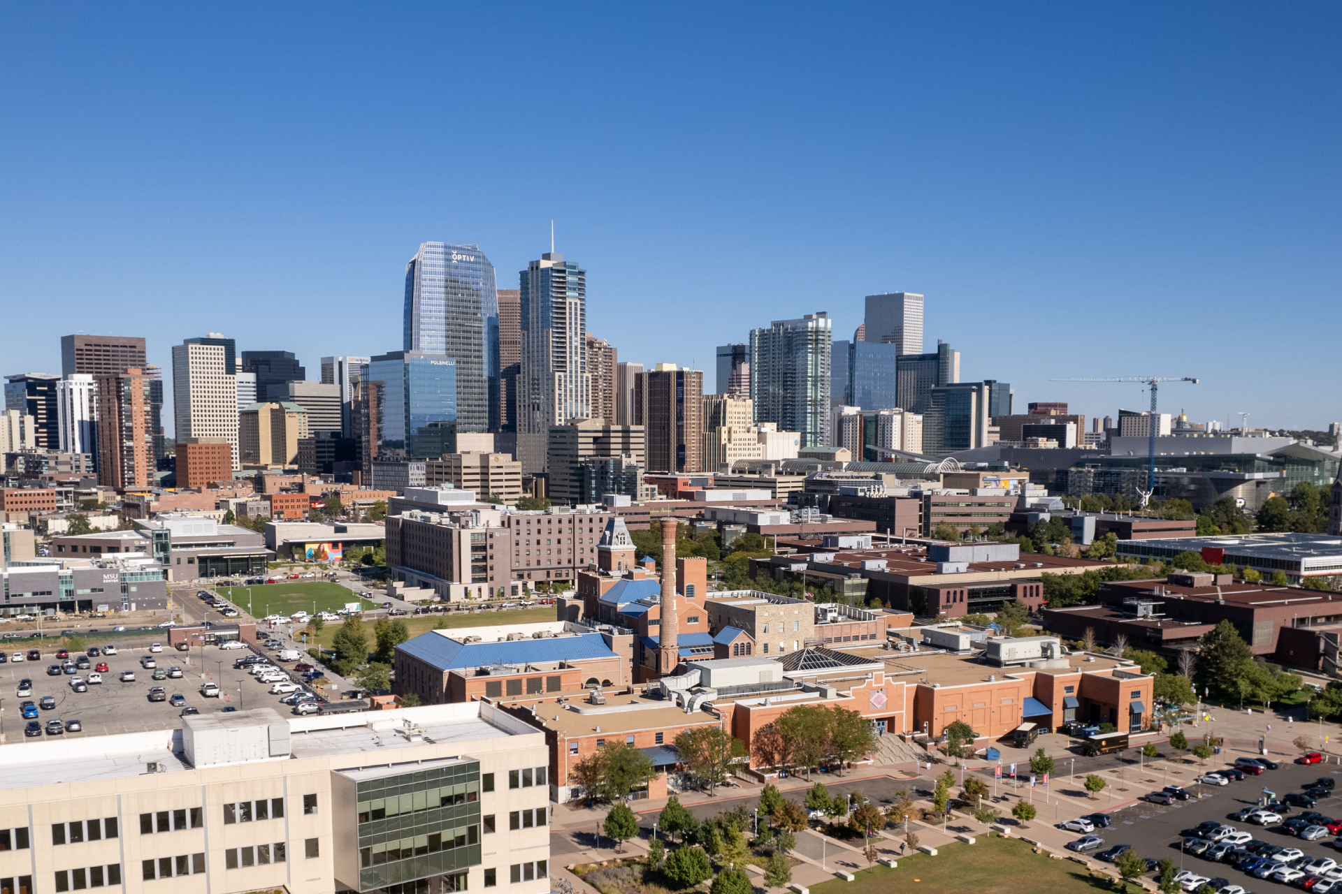 Aerial view of Auraria Campus