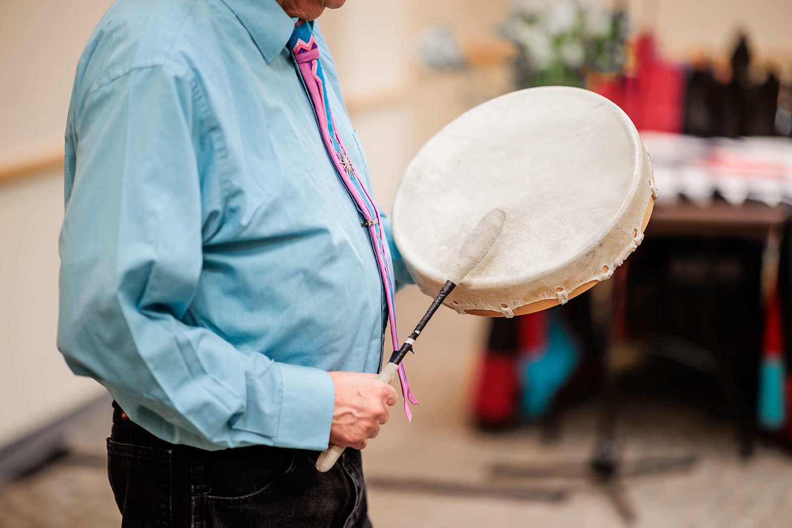 Drumming at Native Indigenous Graduation Celebration