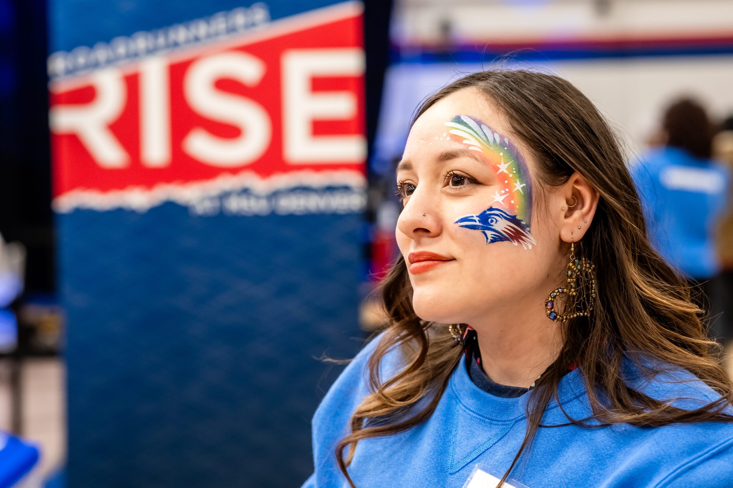 Facepainting at Roadrunners Rise Campaign Launch event