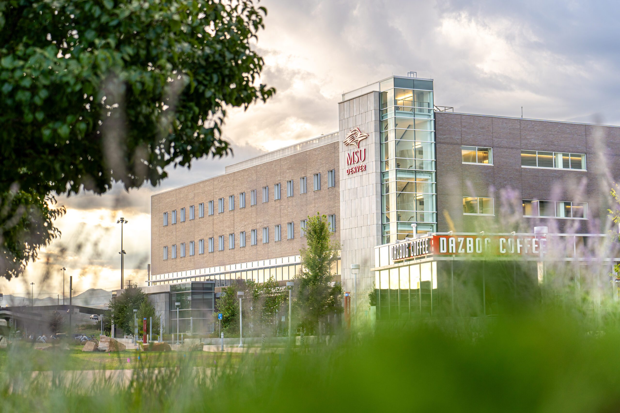 Aerospace and Engineering building with greenery in foreshadow.