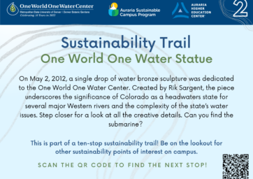 OWOW Statue Sustainability Trail marker sign