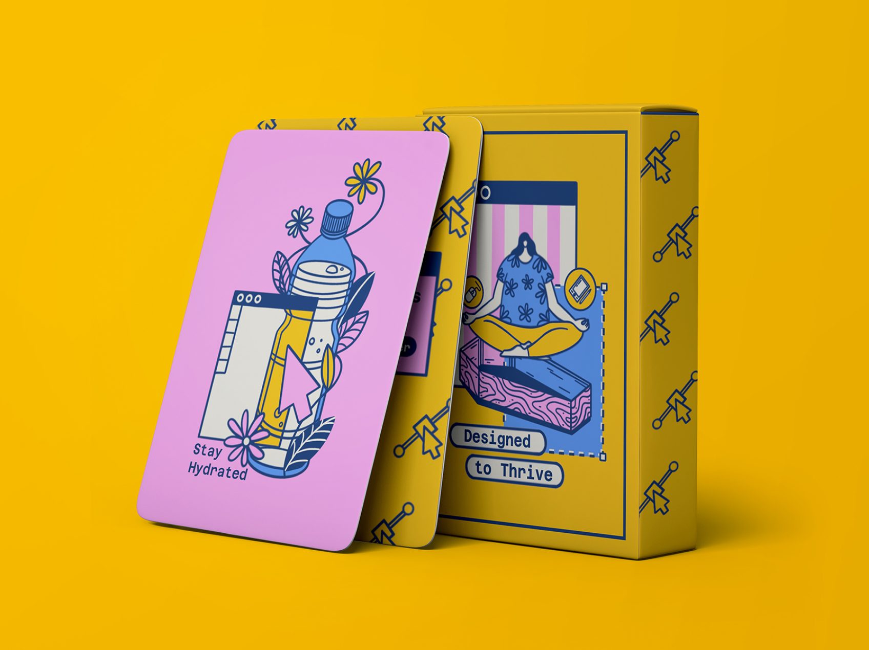 Example of product packaging design, for a set of custom playing cards.