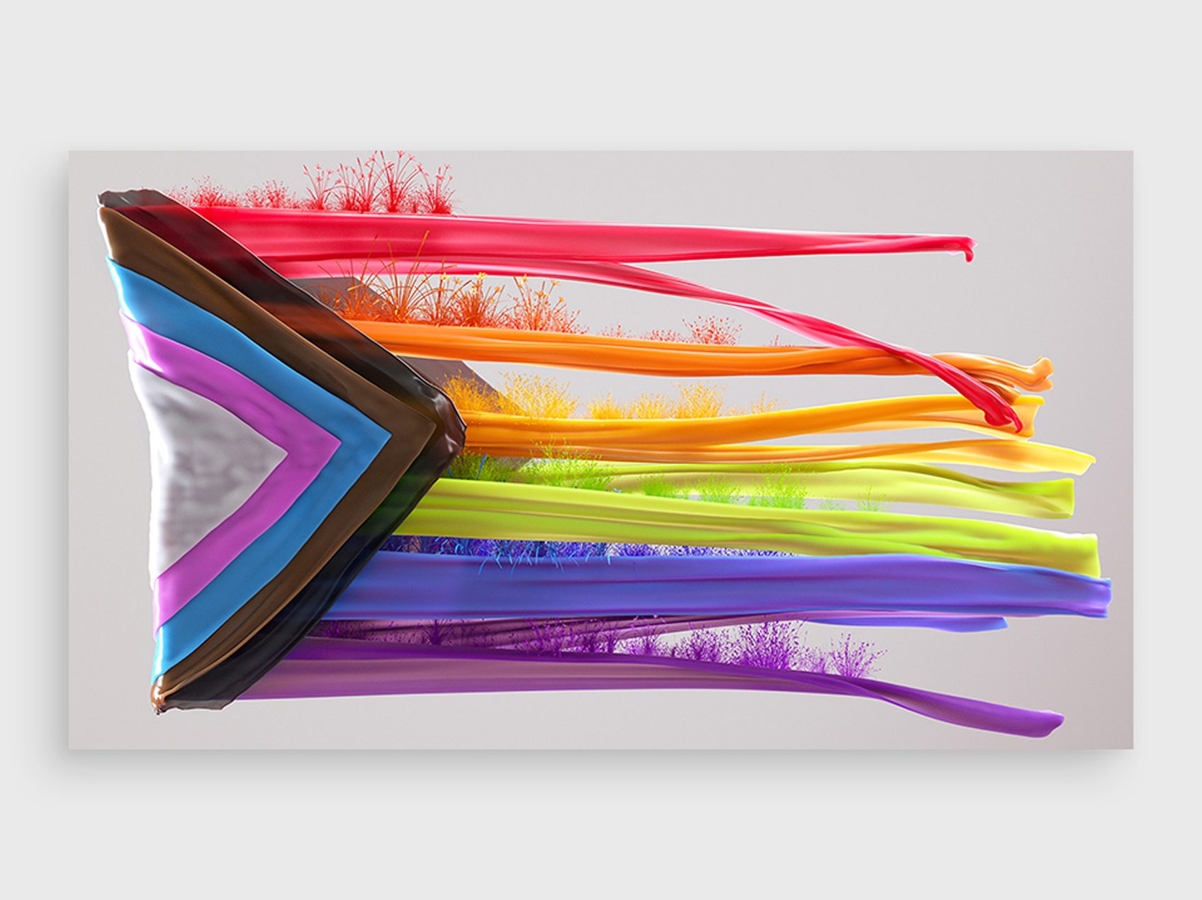 Creative interpretation of rainbow pride flag.