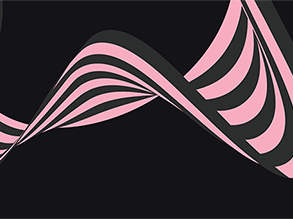 Black and pink swirl design element