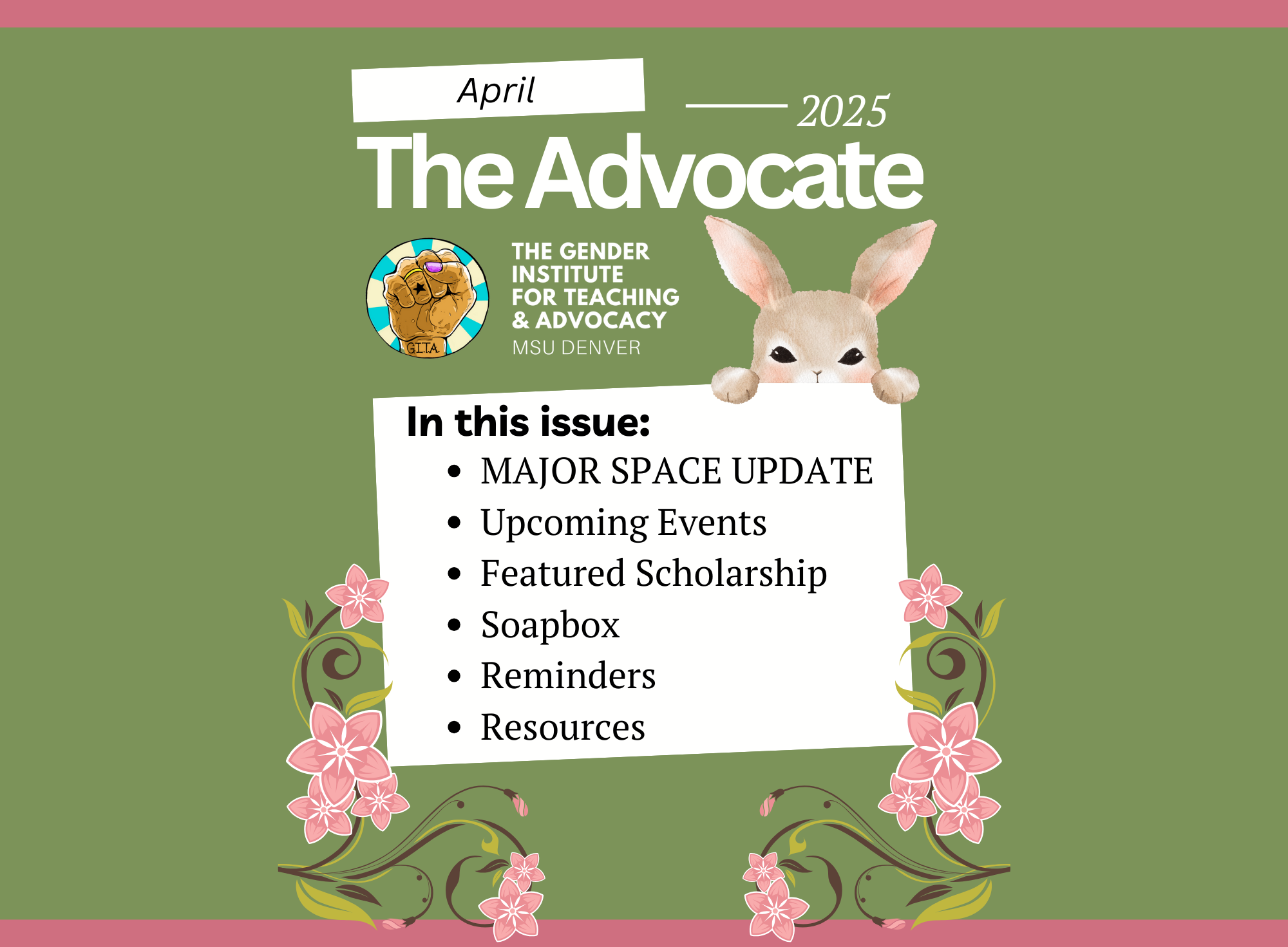 First page of GITA April 2025 newsletter.