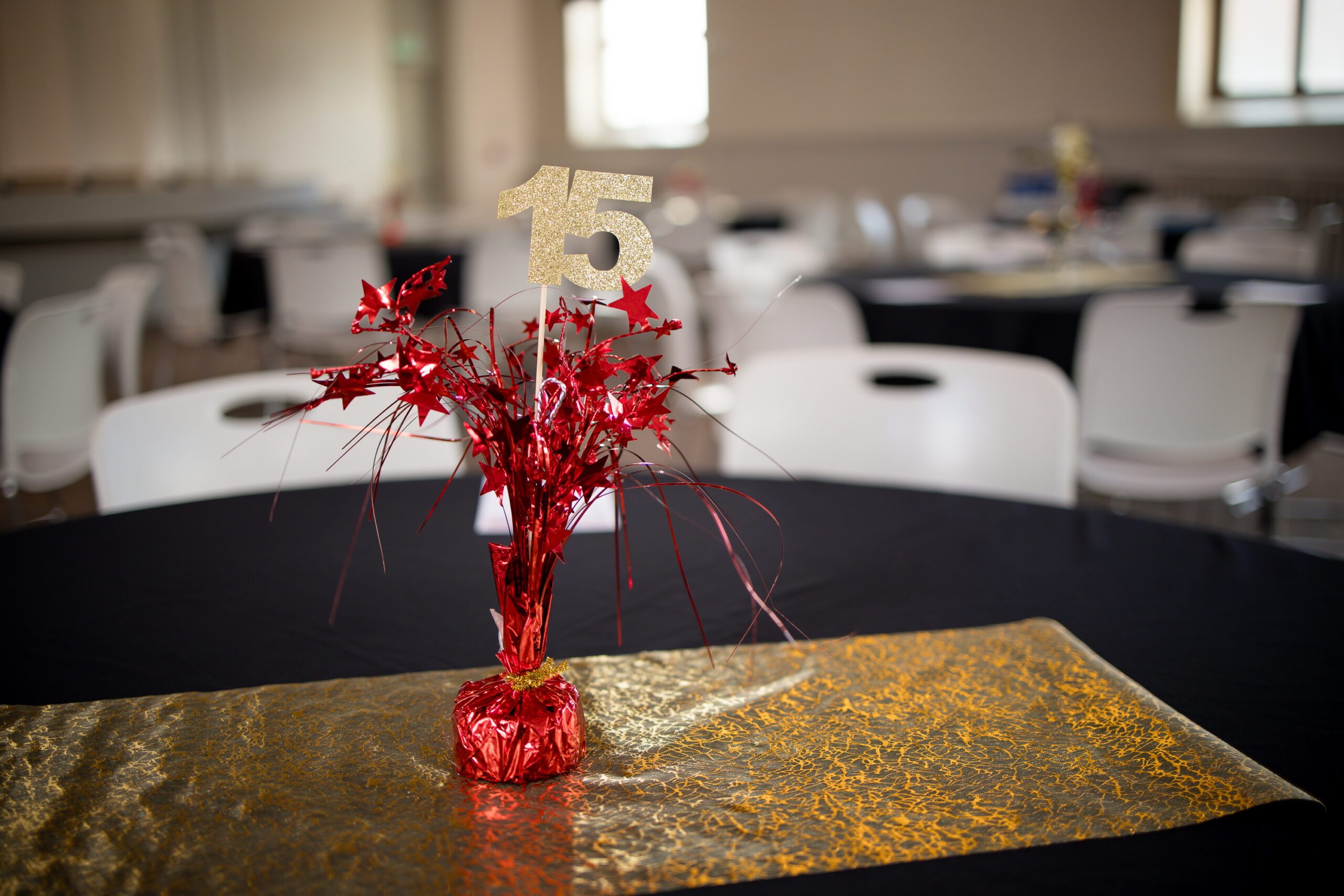MPacc’s 15 year anniversary event – table decorations