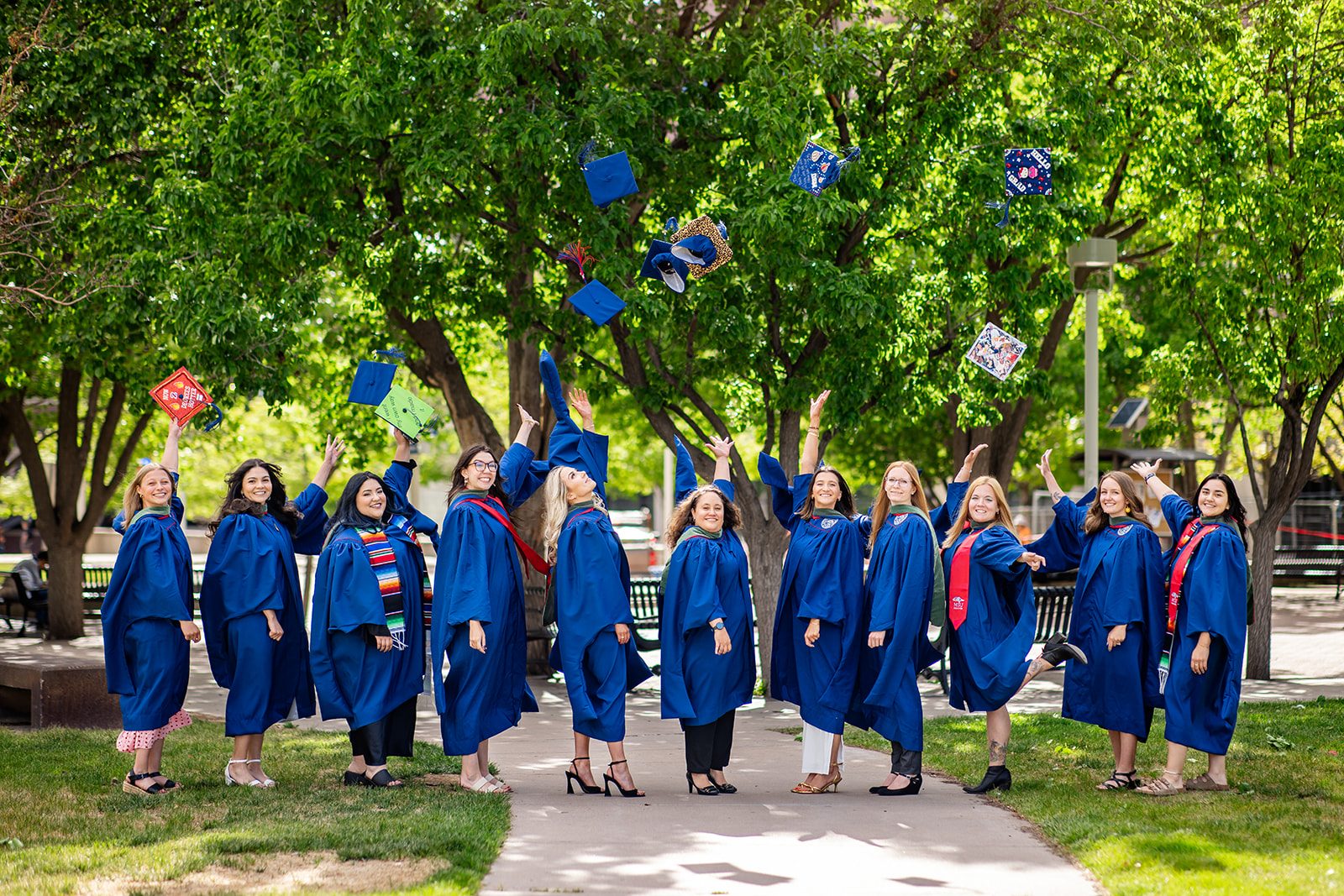 MS SLP Class of 2023-2025 throwing their caps