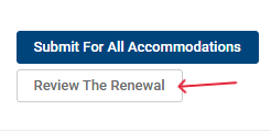 Screenshot indicating Review the Renewal button.