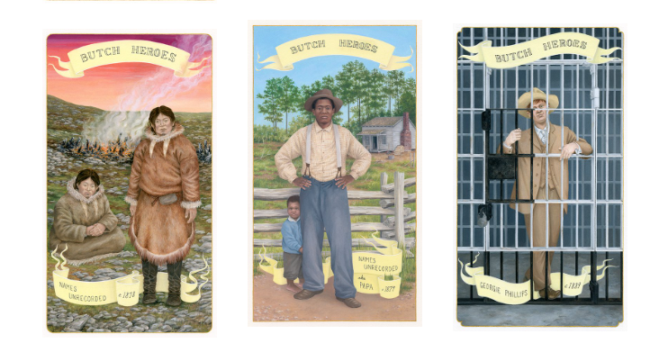 Three illustrated panels titled 