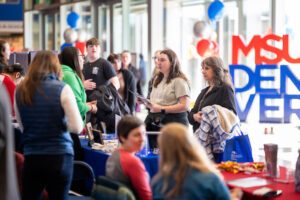 Prospect students and family visit resource booths at the Spring 2025 Open House